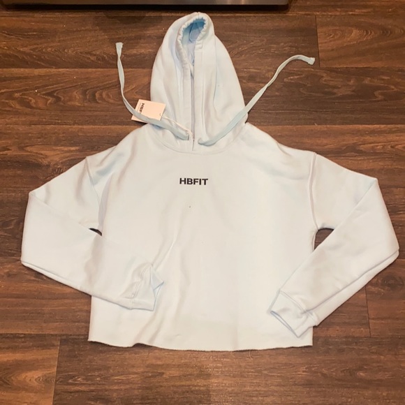 HBFIT CROP HOODIE (BLUE MAJIK) - Picture 1 of 4